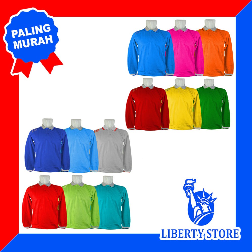 KATUN ADS WAFEL COTTON LIBERTY 7 เสื้อยืดแขนยาวกีฬาคอปก