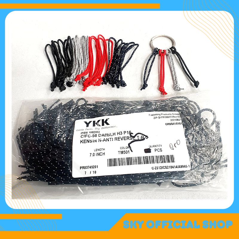 GANTUNGAN YKK Zipper Puller Bag Puller Jacket Puller Zipper Pull Hook Hanger Stock Garment Original