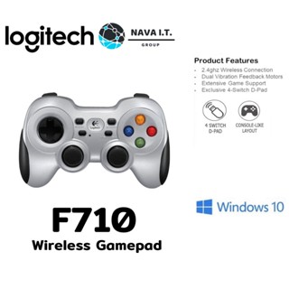 COINSคืน15%⚡FB9JMZV6⚡ LOGITECH F710 จอยสติ๊ก WIRELESS GAMEPAD รับประกัน 3 ปี