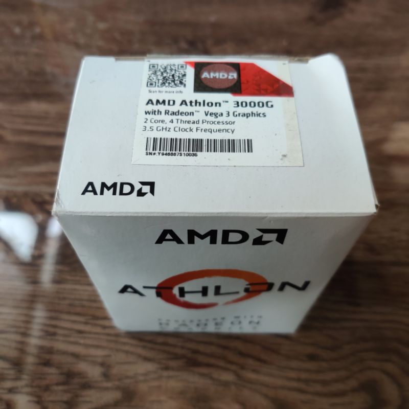 CPU am4 AMD Athlon 3000g มีการ์ดจอในตัว สภาพสวย ประกันเหลือถึงปี2024