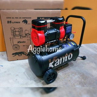 KANTO ปั๊มลม OIL FREE รุ่น KT-JAGUAR-25L ขนาด 25 ลิตร 220V. 8 บาร์ มอเตอร์ 1100w. ปริมาณลม 80 L/Min ปั๊มลม