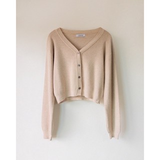 Aliotte - Bea Cardigan เสื้อคาร์ดิแกนผ้า knit คอวีกระดุมหน้าลายริ้ว