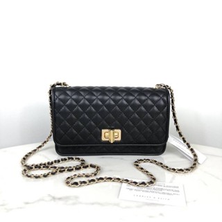 Charles &amp; Keith Quilted Clutch Bag สินค้าหลุดqc