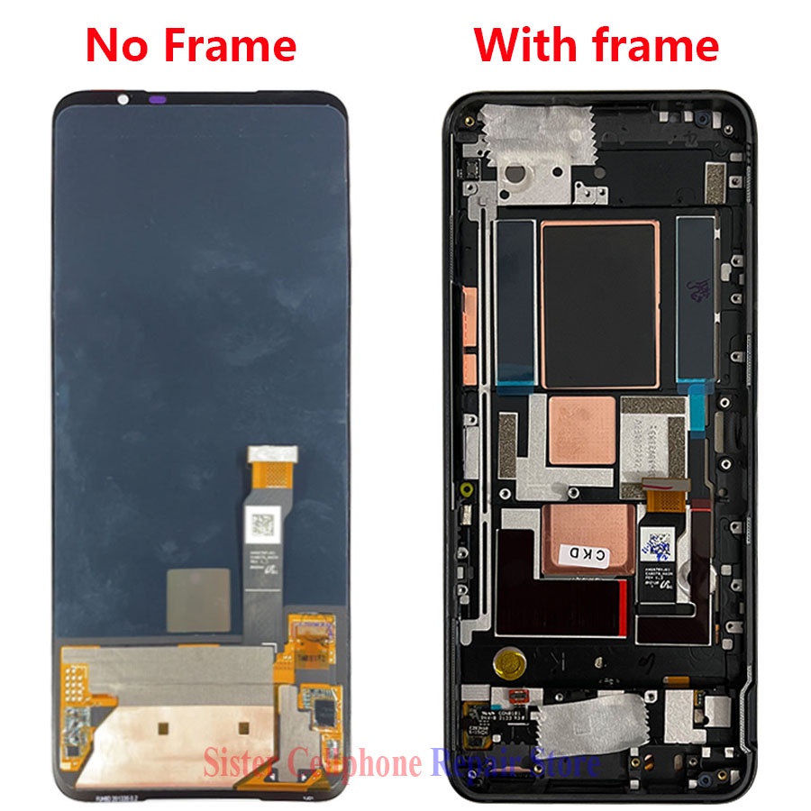 หน้าจอสัมผัส LCD สําหรับ ASUS ROG PHONE 5 ZS673KS / ROG 5 PRO ZS673KS / ROG 5 ULTIMATE