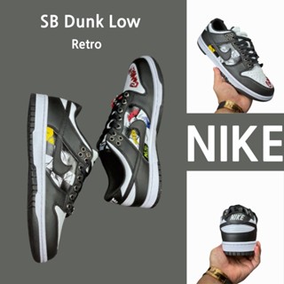 （ยิงจริง）Nike SB Dunk low white black ของแท้100%💯รองเท้าผ้าใบ รองเท้า รองเท้าวิ่ง รองเท้า nike-1-4