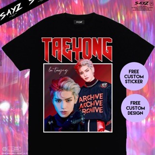 เสื้อยืดวินเทจ Kaos Taeyong NCT เสื้อย้อนยุค Tee K-pop nctzen superm kaos kpop custom kaos kpop harajuku by sayzStreetwe