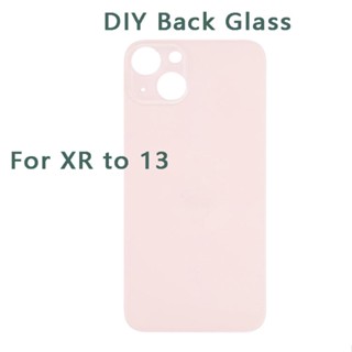 เคสกระจก ปิดด้านหลัง ลายกล้อง DIY สําหรับ iPhon XR เป็น 13 XR like 13 XR เป็น 14 XR เหมือน 14