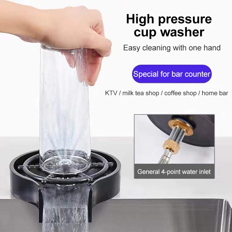 Faucet Glass Rinser for Kitchen Sink Automatic Cup Washer Bar Glass Rinser Coffee Pitcher Wash Cup Cleaning Tool Accesso