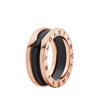 Bvlgari แหวนเซรามิค สีเงิน สีดํา และสีขาว แฟชั่น P831