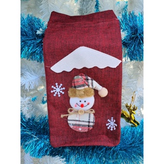 สินค้าพร้อมส่ง ถุงผ้าซานต้า ในเทศกาลคริสต์มาส ขนาดโดยประมาณ ยาว 15 ซม สูง 30 ซม กว้าง 1 ซม