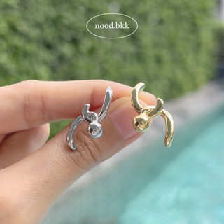 ✨NEW🌈ต่างหูสีทอง ต่างหูสีเงิน ต่างหูสไตล์เกาหลี เก๋ๆ รุ่น Alluring Earring 💖/ nood.bkk