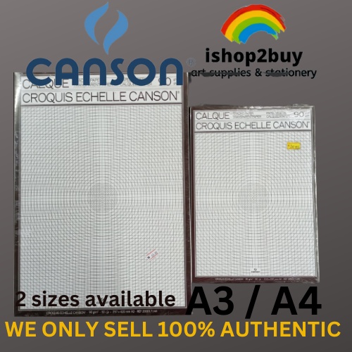 Canson Tracing Paper Calque Croquis Echelle Sketching Tracing Sheet A3 A4 90gsm