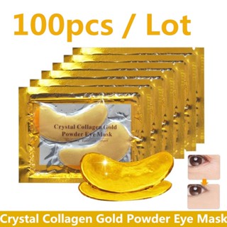 100Pcs Crystal Collagen Gold Powder Eye Mask Anti-Aging Dark Circles Acne Beauty Patches For Eye Skin Care Korean Cosmet