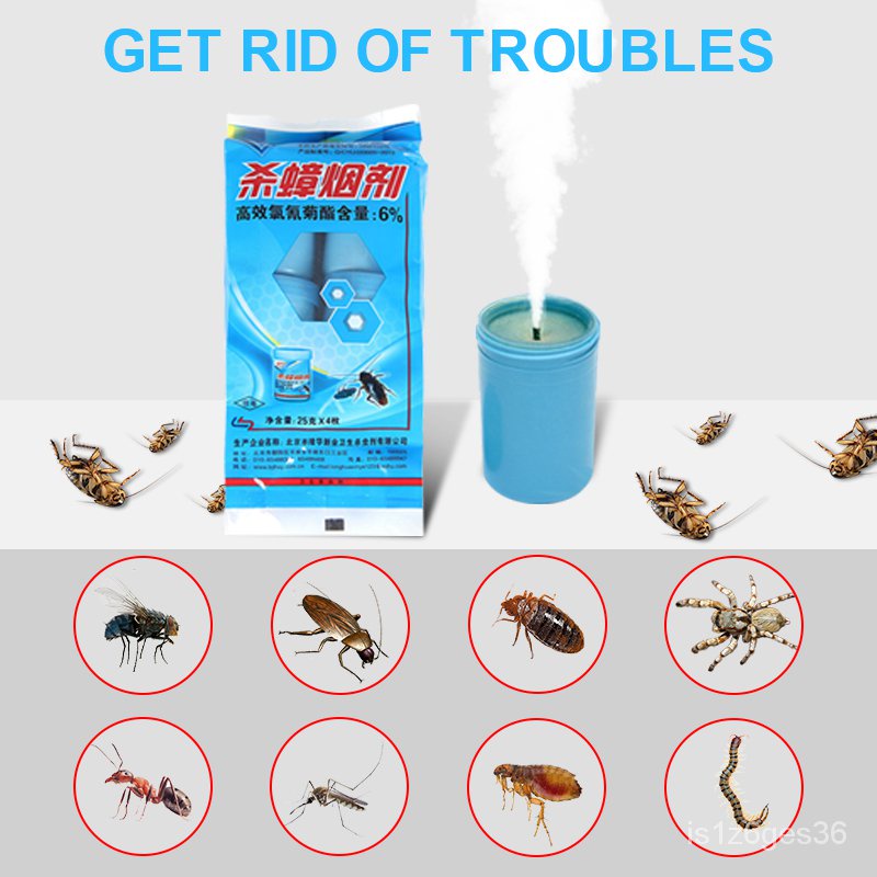 8 Pcs Cockroach Medicine To Kill Cockroaches Smoked Insect Repellent