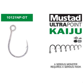 ตัวเบ็ด Mustad รุ่น KAIJU HOOK เบ็ดทางเดียว ซิงเกิ้ลฮุค ใส่เหยื่อปลอม รหัส 10121NP-DT