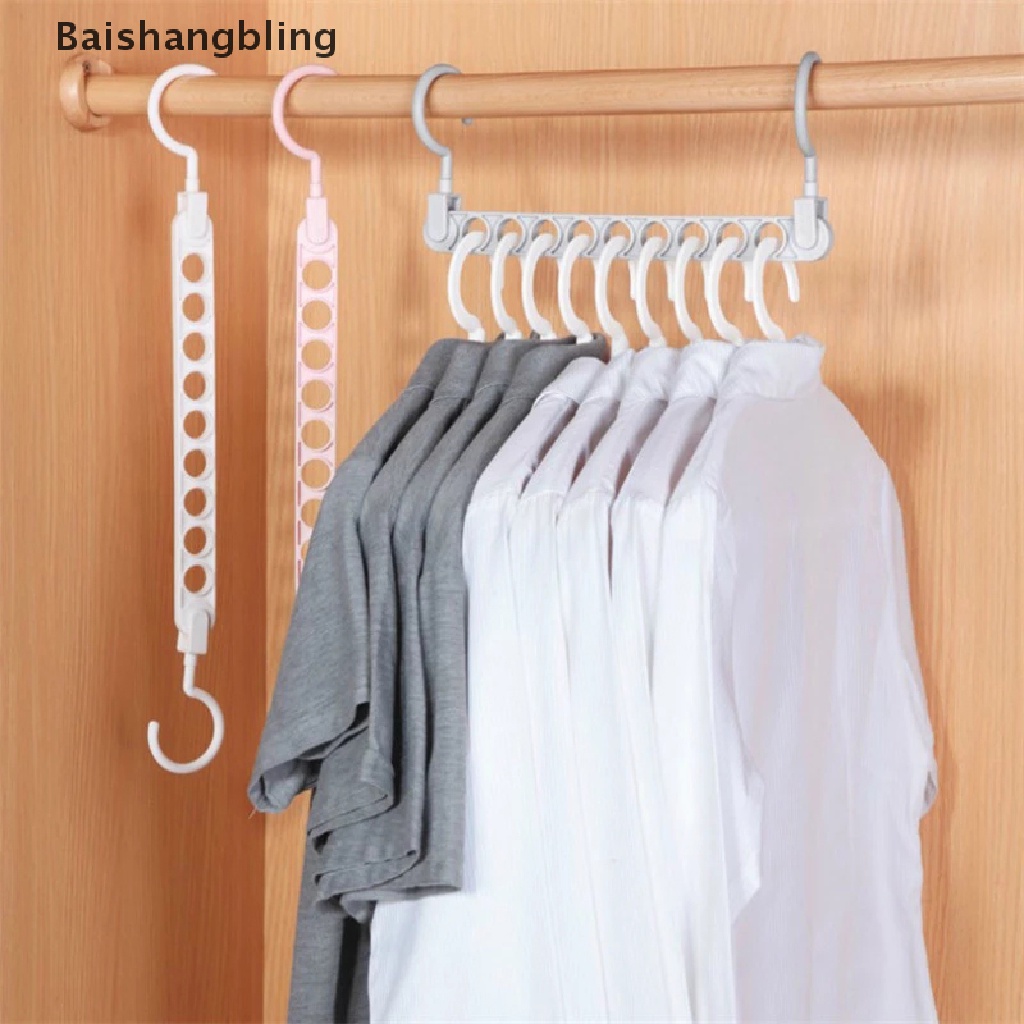 BSBL ไม้แขวนเสื้อ 9 หลุม ไม้แขวนพับ ไม้แขวนเสื้อ rotag BL