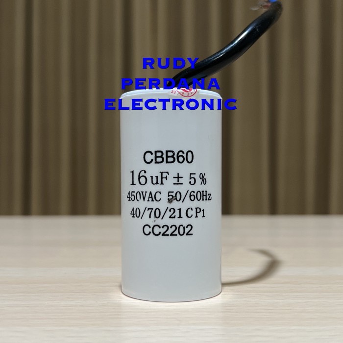 ปั๊มน้ําทรงกลม 16UF 450V 16 UF 450 VOLT CBB60 2