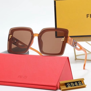 Fendi แว่นตากันแดด ทรงสี่เหลี่ยม หรูหรา แฟชั่นคลาสสิก สําหรับผู้ชาย ผู้หญิง uv400