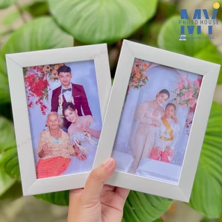 กรอบรูปพร้อมรูป 4x6 นิ้ว มีขาตั้ง ออกแบบฟรี