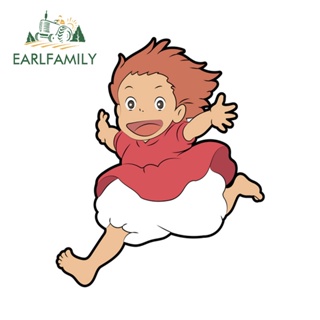 Earlfamily สติกเกอร์ ลายอนิเมะ Ponyo Png 13 ซม. x 11.4 ซม. สําหรับติดตกแต่งกระจกรถยนต์ แล็ปท็อป