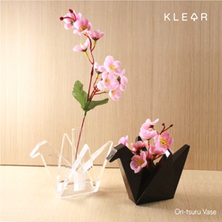 KlearObject Ori-tsu Vase แจกันดอกไม้ แจกันอะคริลิคใส แจกันอะคริลิค สไตล์มินิมอล มินิมอล แจกันมินิมอล แจกันแต่งห้อง แจกัน