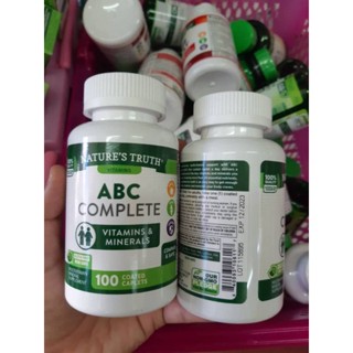 Natures Truth Vitamins ABC Complete Vitamin + Minerals Coated Caplets 100 Count