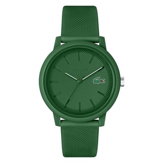 LACOSTE 12.12 รุ่น LC2011170 นาฬิกาข้อมือผู้ชาย สายซิลิโคน สีเขียว หน้าปัด 42 มม.