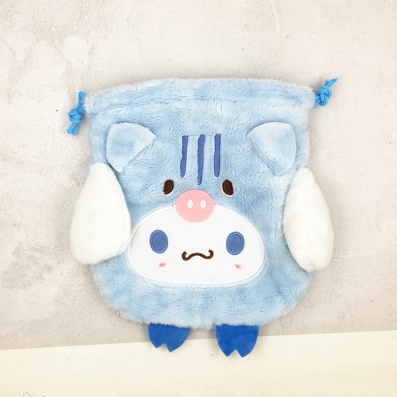 ถุงผ้าลายการ์ตูน ขนนุ่ม น่ารัก หูรูด