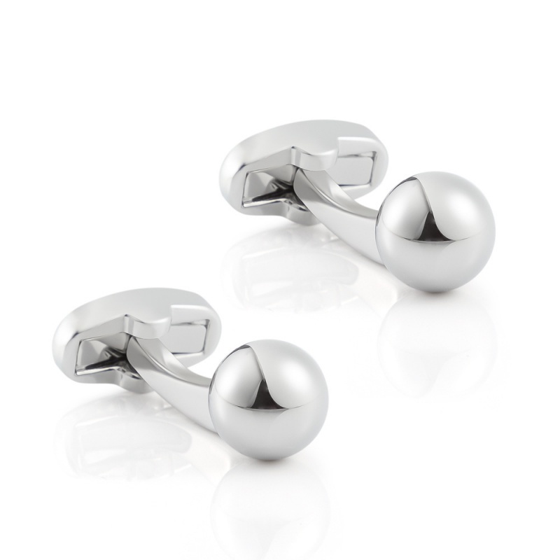 เครื่องประดับแฟชั่น Cufflink ใหม่คุณภาพสูง Electroplated Cufflink Ball กระดุมข้อมือโลหะผู้ชาย French