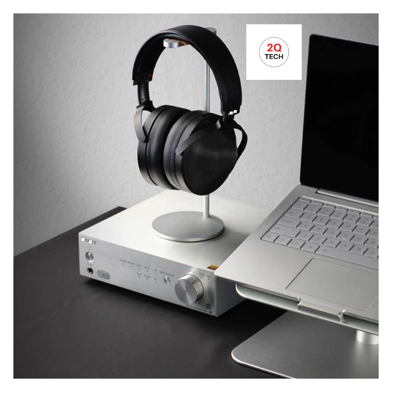 ขาตั้งหูฟังอะลูมิเนียมเสาหินพร้อมเบาะหนัง - ขาตั้งหูฟังอะลูมิเนียม - 2QTech