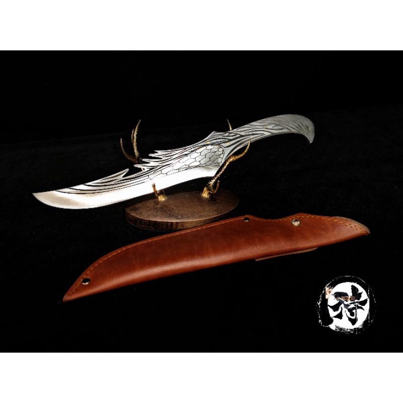 มีด​เชฟ​ยิงลายอินทรีผงาดฟ้า​ เหล็ก​7cr17​mov​ งานเต็ม