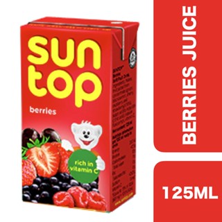 Suntop Mixed Berries Juice 125ml ++ ซันท็อป น้ำมิกซ์เบอร์รี่ 125มล