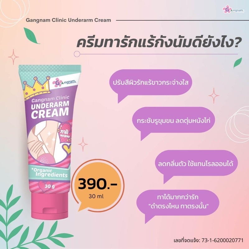 Gangnam Clinic Underarm Cream ครีมทารักแร้