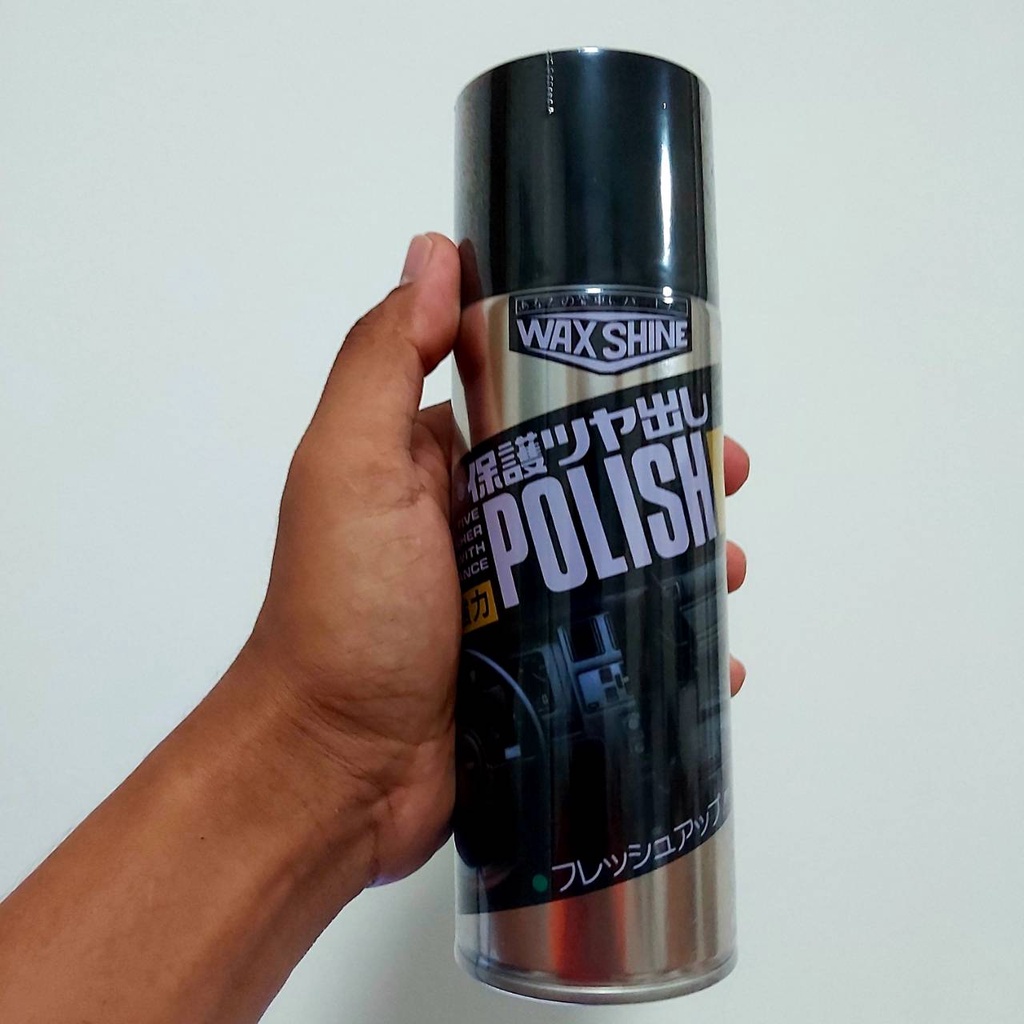 Wax Shine Polish สเปรย์เคลือบเงา ไม่มีคราบ ไม่ดำ ไม่เลอะตอดมือ ของแท้ 420 ml. จัดส่งไว สเปรย์แว๊กชาย