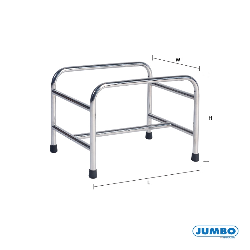 JenStore JUMBO ขาตั้งตะกร้าช้อปปิ้ง ไม่ติดล้อ DA-3532