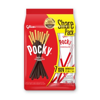 กูลิโกะ ป๊อกกี้ แชร์แพ็คช็อค 154กรัม (22กรัม ยกกล่อง 7ซอง) ช็อกโกแลต GLICO POCKY SHARE PACK CHOCOLATE