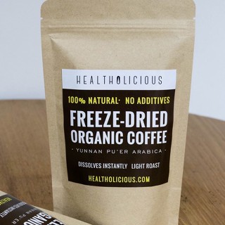 กาแฟสำเร็จรูปอราบิก้ายูนนานคั่วอ่อน ปลูกแบบออร์แกนิก ขนาด 50 กรัม  Freeze-Dried Organic Coffee YUNNAN PUER ARABICA