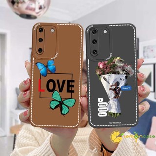 เคสโทรศัพท์มือถือ TPU นิ่ม ลายผีเสื้อ ดวงตาสีฟ้า สําหรับ Samsung A12 A32 A52 A51 A03S A10S A50 A20S J7 Prime A02S A20 A72 A50S A10 A30S A52S A30 M12 M10 M01S A54 A15