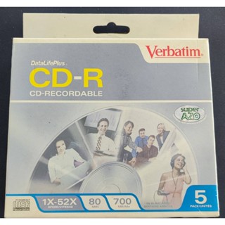 Verbatim CD-R Discs 700MB 80min 52x with Slim Jewel Cases 5 Pack [EL1]