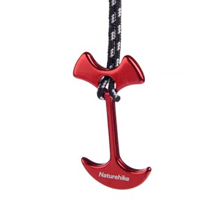 Naturehike NH15A005-D สมอบก แบบเกี่ยว ยึด ติดร่องพื้นไม้(สมอบกรูปก้างปลา) fish shape singe hole peg (red（4 pcs)