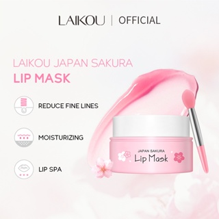 Laikou Japan Sakura ลิปสติกบํารุงริมฝีปากลดเลือนริมฝีปาก Cherry blossoms 8กรัม.