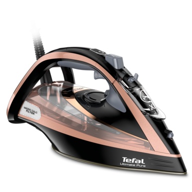 TEFAL เตารีดไอน้ำ  สีดำ-โรสโกลด์ 3200 วัตต์ รุ่น FV9845E0 FV9845 (รับประกันศูนย์ 2 ปี )
