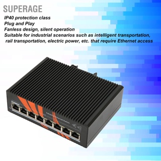 [คลังสินค้าใส]BSuperage สวิตช์เครือข่ายอีเธอร์เน็ต 8 พอร์ต 40 ถึง 75 องศา 12 58V Dc