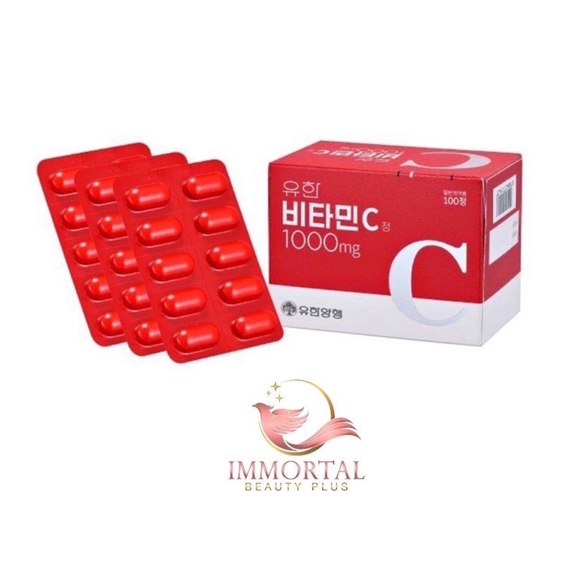 แท้💯% Yuhan Vitaminc วิตามินซีพี่จุน 1กล่อง /100เม็ด🇰🇷 วิตซีพี่จุน วิตามินพี่จุน พี่จุน YUHAN Vitami