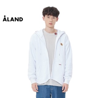 ALAND แจ็คเก็ต  แบรนด์ ROMANTIC CROWN รุ่น WAVE CUT HOOD ZIP UP สีขาว