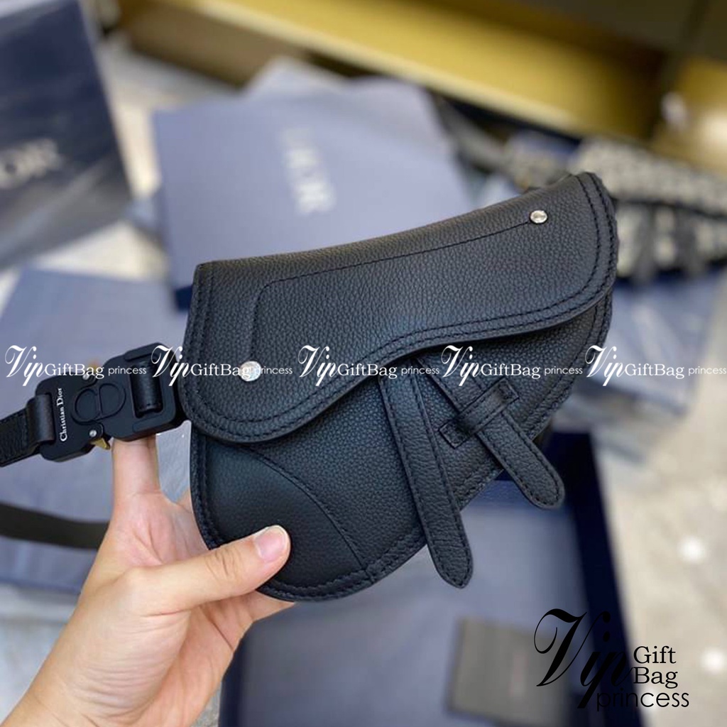 =DIOR SADDLE BAG Black Grained Calfskin / =DIOR BUCKLE BELT BAG  เกรดเทพออริจินอล หนังแท้ ภาพถ่ายจาก