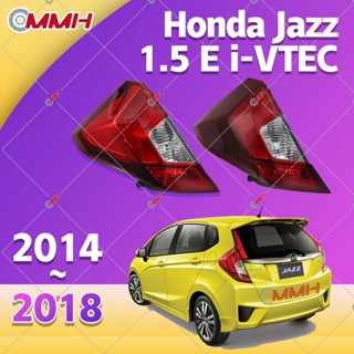 ไฟท้าย ไฟเบรก ไฟหยุด สําหรับ Honda Jazz GK Fit GK5 2014-2018 T5A เสื้อ​ไฟท้าย ไฟท้าย​แต่ง ไฟท้ายไฟเบรค​ ไฟเลี้ยว Taillamp Taillight ไฟท้าย​ พร้อมทับทิม ไฟท้ายกันชนหลังสําหรับ​ ทับทิมในฝาท้ายไฟท้าย ไฟเบรก ไฟสัญญาณเตือน