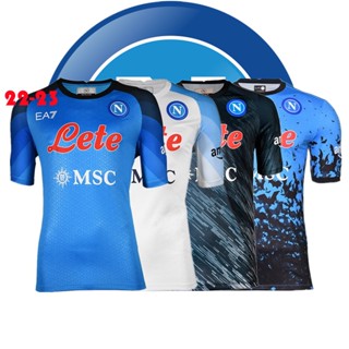 เสื้อกีฬาแขนสั้น ลายทีมชาติฟุตบอล Napoli 2022/23 ชุดเหย้า