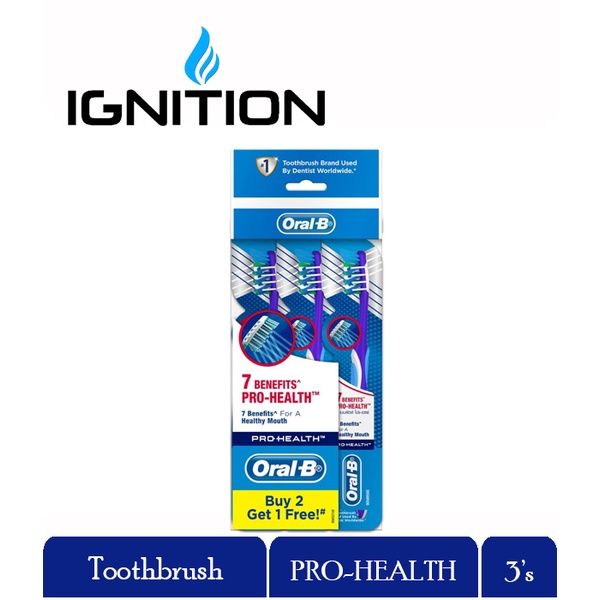 Oral-b Pro-Health 7 Benefits แปรงสีฟันแมนนวล - 3's