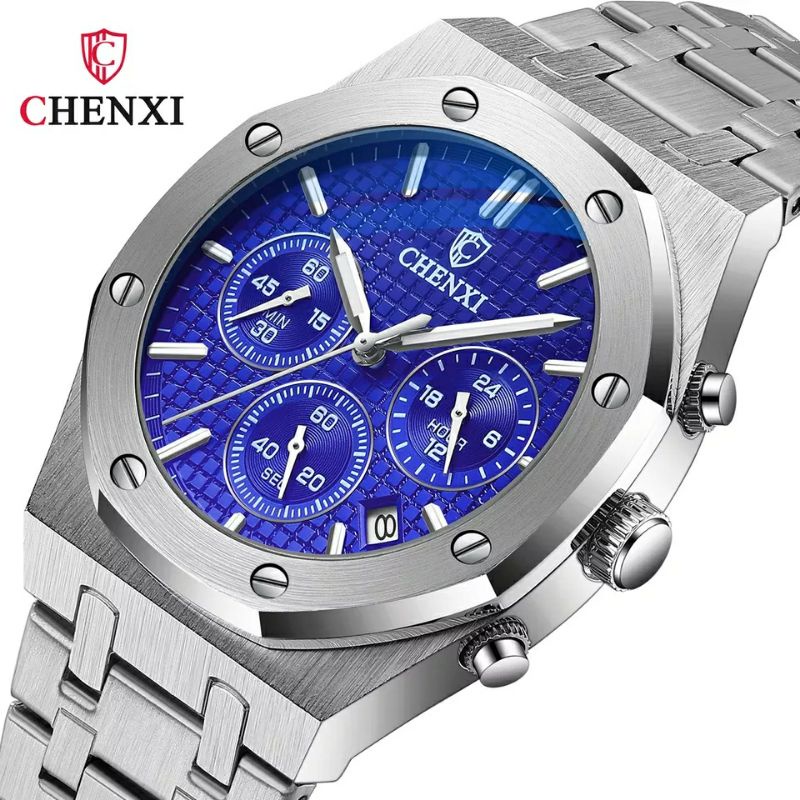 #พร้อมส่ง# นาฬิกาท่านชาย Chenxi ของแท้ พร้อมกล่องเก็บหนัง Pu อย่างดี